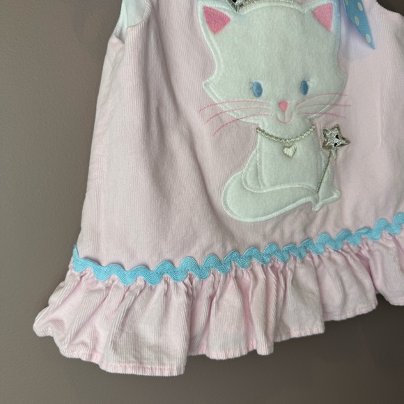 The Bailey Boys Pink Corduroy Kitty Princess Dress 12M - Picture 6 of 11